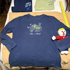 Life is Good Blue Long Sleeve Shirt Men’s Large